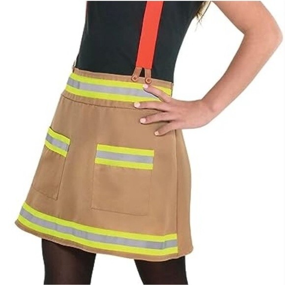 Wild Fire Girls Firefighter with Hat Halloween Costume Girls Small 4-6 NEW! - Picture 2 of 10